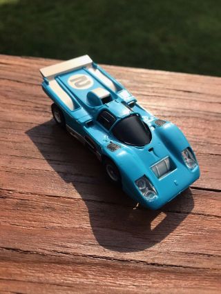 Vintage Aurora Afx Slot Car Porsche Blue 2 1970’s