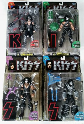 Kiss Set Of 4 Ultra Action Figures 1997 Mcfarlane Toys Gene,  Ace,  Paul,  Peter