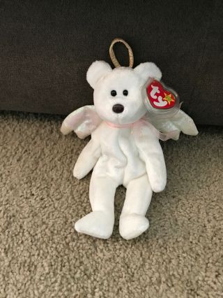 Ty Halo Beanie Baby Black Eyes And Brown Nose Very Rare 1998