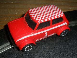 Scalextric Rare Vintage Red Mini 1275 Gt Rally / Touring Car & Fast