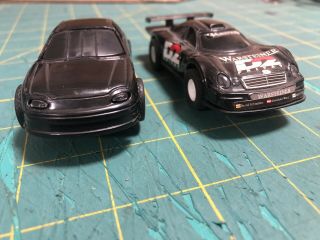 1:43 Unknown Car And Mercedes Slot Cars With Lights