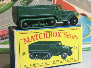 Matchbox Series No.  49 Army Half Track In - Lesney