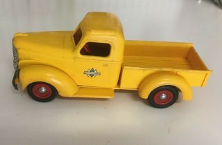 Vintage Yellow International Harvester Product Miniature Pick Up Truck 9 " Long