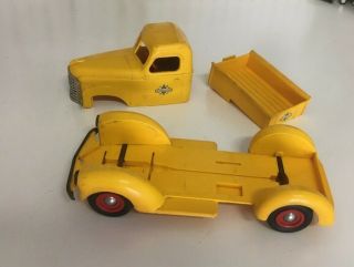 Vintage yellow International Harvester Product Miniature pick up truck 9 