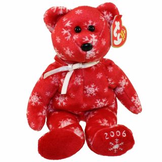 Ty Beanie Baby - Snowbelles The Bear (red Version) (hallmark Gold Crown) (9 Inch