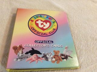 Beanie Babies Ty Official Club Official Collector’s Cards 3 Ring Binder 90 Cards