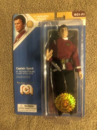 Star Trek Wrath Of Khan Action Figure Captain Spock 7 7/8in Mego Figures Wok
