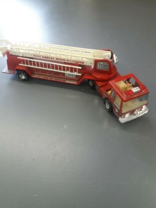 Vintage Metal Fire Truck Engine Co.  5 Nylint Aerial Ladder 30 Inches Long