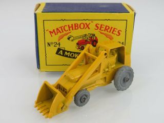 Moko Lesney Matchbox 1956 24 Weatherill Hydraulic Excavator Met Whls W/orig Box