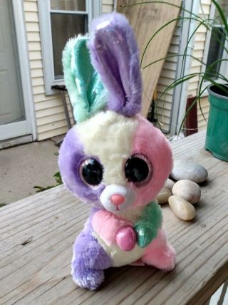 Ty Beanie Boo Bloom Basket Beanie 6 " Plush Stuffed Animal Multicolor Bunny