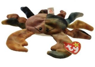 1996 Ty Beanie Babies - Claude The Crab - 1st Edition Retired W/tags