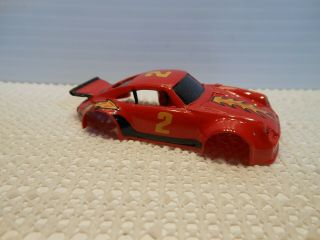 Ho Life - Like 2 Porsche Carrera Red With Flames Slot Car Body