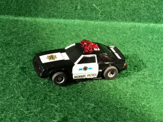Vintage 80s Tyco Ho Slot Car Ford Mustang Police Fox Body Highway Patrol