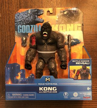 Godzilla Vs Kong Battle Axe Monsterverse Playmates Kaiju Figure Rare C Toho