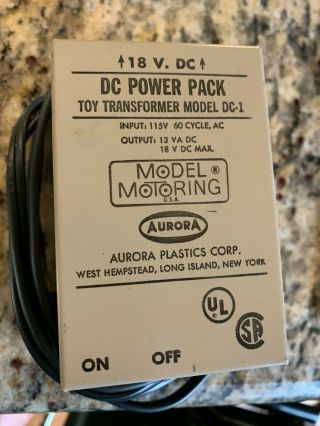 Aurora Model Motoring 18 V Dc Power Pack Transformer Model Dc - 1 -,