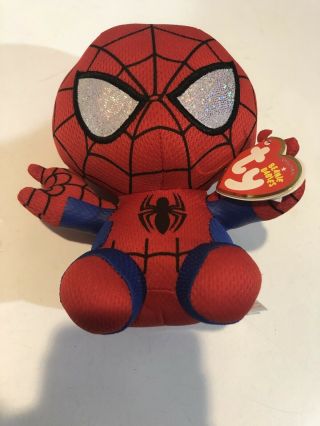 Ty Beanie Babies Marvel Spiderman Plush Bean Bag Stuffed Toy
