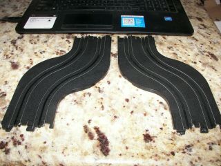 Aurora Afx Tomy - 9 " - Chicane Curve Track - Right And Left Hand Set