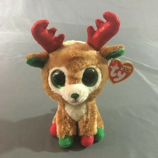 Ty Beanie Boos Alpine Christmas Reindeer Plush 7 "