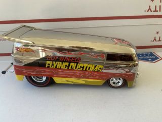 1999 Hot Wheels Red Line Club Chrome Customized Vw Drag Bus 1/18 Scale Loose