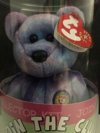 Ty Beanie Baby Bear Clubby IV w/ Mystery button Could Be Signed By Ty 2