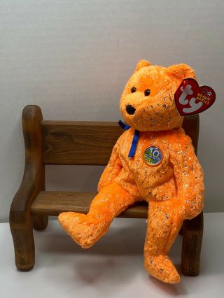 Ty Beanie Baby Decade Orange The Bear W/tag Retired Dob: Jan.  22nd,  2003 (gm)