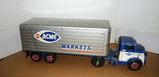 Vintage Marx Lumar Acme Markets Tractor Trailer Semi