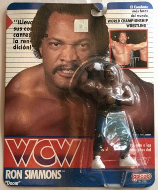 Moc 1990 Galoob Wcw Wrestling Ron Simmons Doom Action Figure Vintage Wwf Wwe