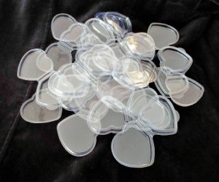 Beanie Baby Heart Shaped Clear Plastic Tag Protector Covers (25 Count)