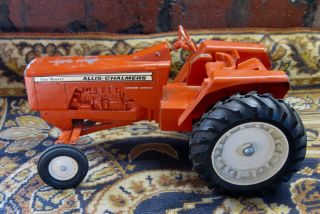 VINTAGE ALLIS CHALMERS 190 DIECAST TOY TRACTOR SCARCE TYPE WITH BAR GRILL 3