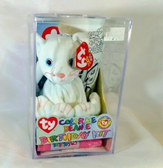Ty Color Me Beanie Birthday Kit (cat) In Plastic Display Box 2