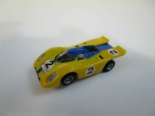 Vintage 1970s Aurora Afx 1902 " Yellow & Blue " 2 Porsche 917 Ho Slot Car
