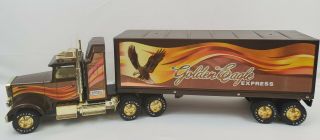 Vintage Nylint Golden Eagle Express Steel Semi Truck Trailer