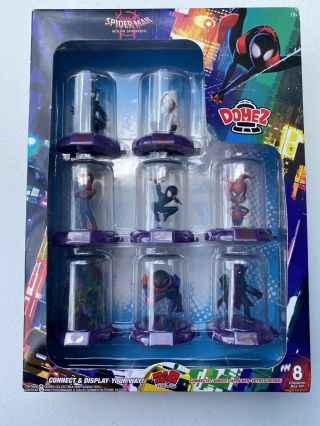 Marvel Minis Domez Spiderman Into The Spiderverse Complete Set Of 8