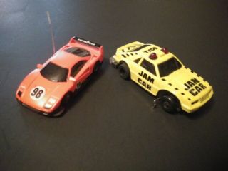 Tyco Ho Scale Slot Cars - - F40 Ferrari And Mustang Jam Car