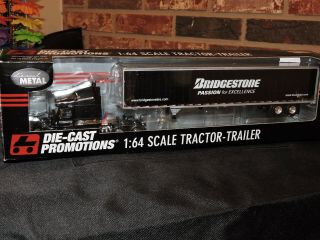 1/64 Dcp/diecast Promotions - Bridgestone/firestone Volvo 630 With Dry Van Trailer