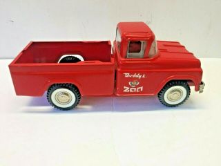 Vintage 1960’s Buddy L Traveling Zoo Pickup Truck Pressed Steel Red 13” VG 3