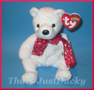 Ty 2000 Holiday Teddy Bear Beanie Babies Holiday Bear Beanie Baby Bear