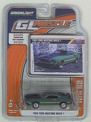 Greenlight Se 1/64 Gl Muscle 1969 Ford Mustang Mach1 Silver Jada 13130
