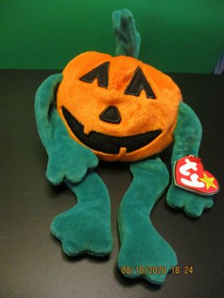 Ty Retired Beanie Baby Pumpkin - Perfect Tags