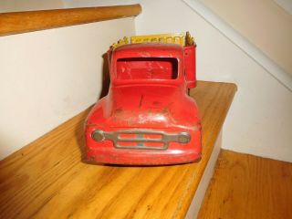 VINTAGE 1950 ' s BUDDY L CATTLE TRANSPORT STAKE TRUCK PRESSED STEEL TOY 3