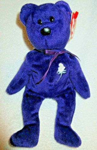 Ty Beanie Baby Princess The Bear In Memory Of Princess Diana Mwmt