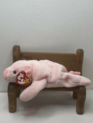 Ty Beanie Baby Squealer W/style Tag Retired Dob: April 23rd,  1993 Pvc (jw)
