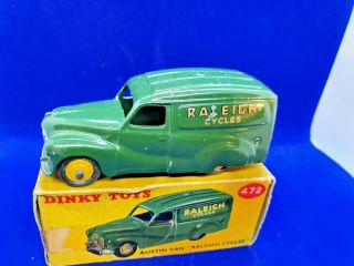Vintage Dinky Toys,  472 Austin A40 Van  Raleigh Cycles ,