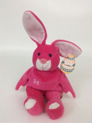 Salvinos Bamm Bunnies Ken Griffey Jr 24 Pink White 8 " Bunny Plush With Tags 1999