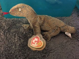 Ty Beanie Baby Scaly The Monitor Lizard Plush Stuffed Animal Nwt 2/9/1999