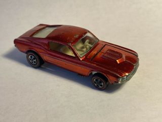 1968 Hot Wheels Redlines Custom Mustang Red Us