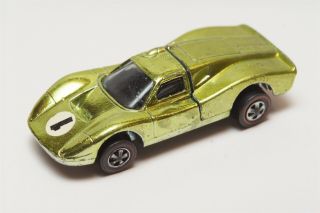 B06 Vintage Mattel Hot Wheels Redline 1969 Lime Yellow Ford Mkiv