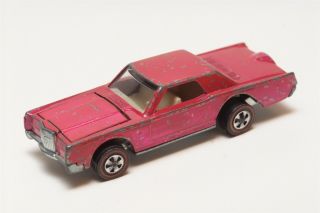 A08 Vintage Mattel Hot Wheels Redline 1969 Hot Pink Custom Continental Mark Iii