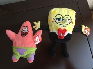 Spongebob And Patrick Beanie Babies 2004
