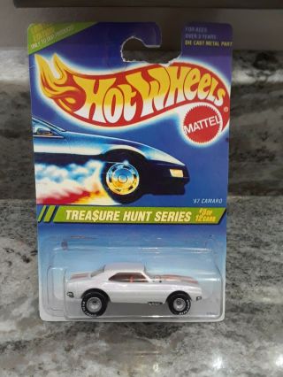 Hot Wheels Custom 67 Camaro Clone 1995 Treasure Hunt Real Riders On Card Th
